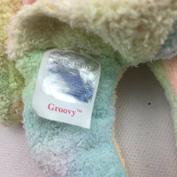 TY Groovy Beanie Baby Rainbow Tie Dye Bear Soft Bean Bag Toy Collectible Retired - Picture 7 of 8